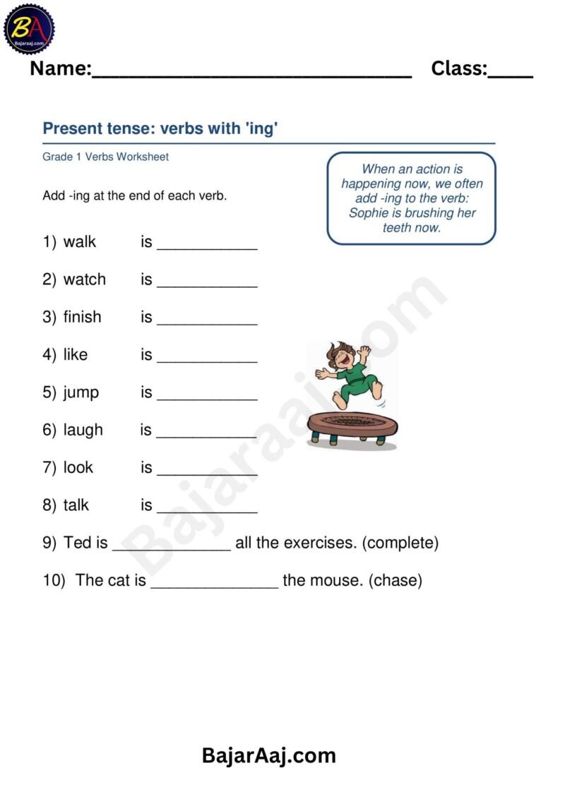 English Worksheet For Class 1, 2 and 3 - Image 3