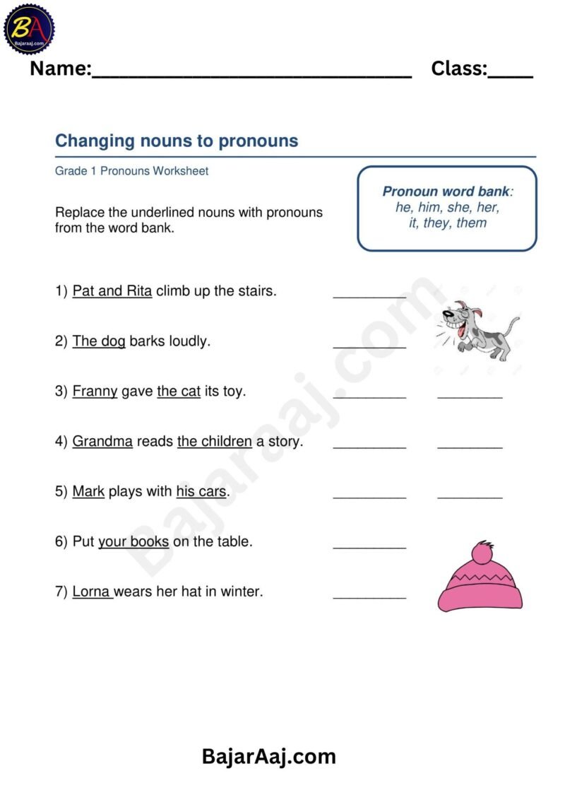 English Worksheet For Class 1, 2 and 3 - Image 5